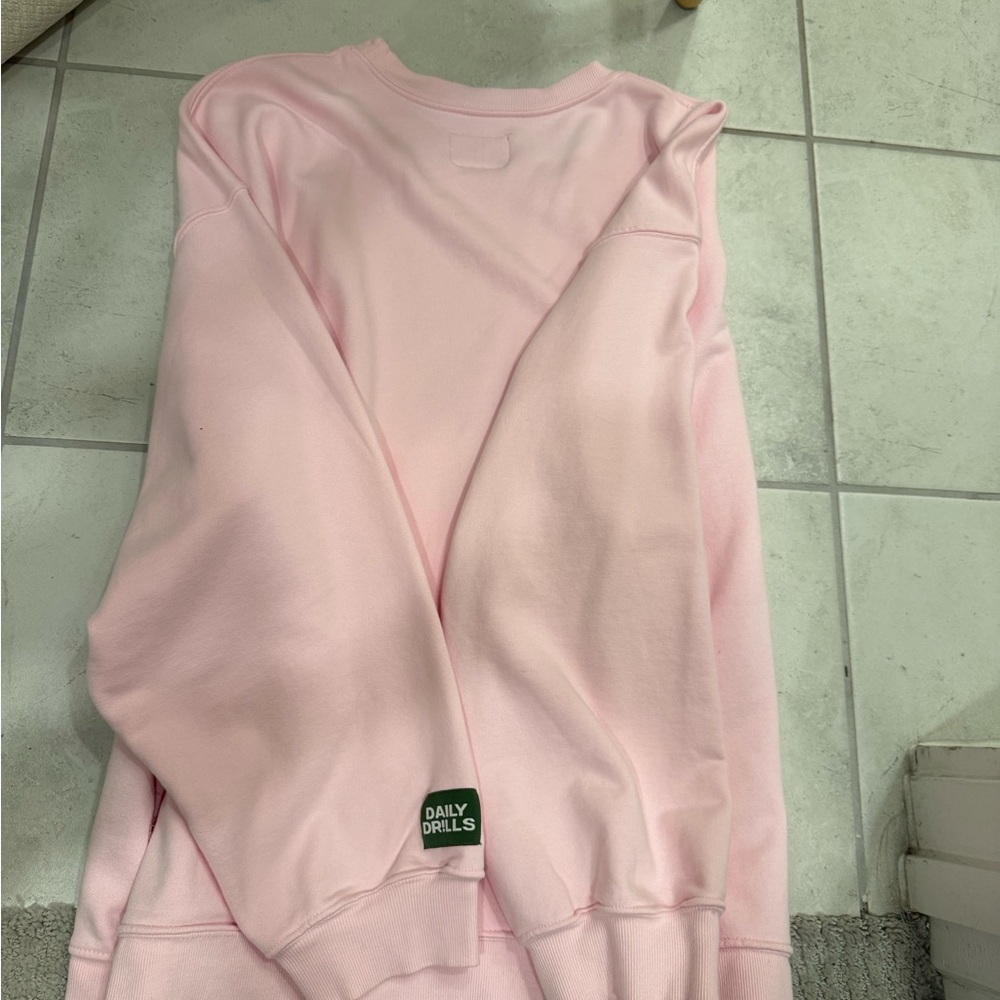 Daily Drills baby pink Crew Neck Sweater